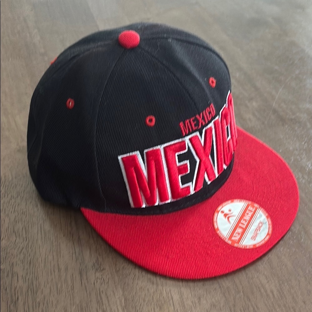 League Black and Red Mexico Hat